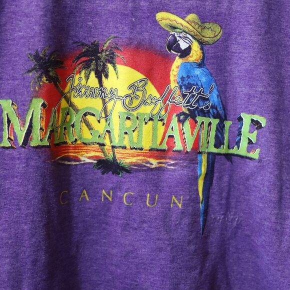 Margaritaville Purple Parrot Head Graphic Tee Relaxed Fit Small Jimmy Buffett - Picture 3 of 7